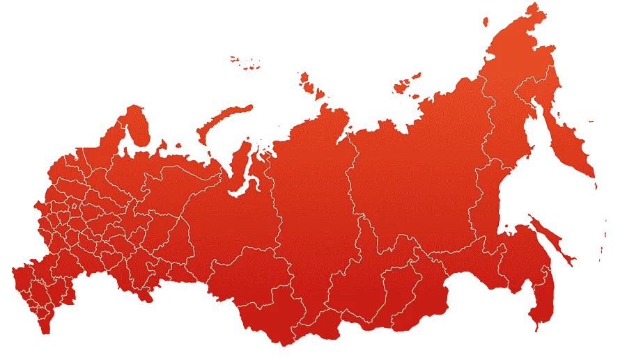 Карта России со складами ControlTek